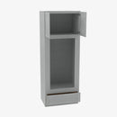 AN-OM3390B Double Door 33 Inch Tall Double Oven / Oven Microwave Cabinet | Nova Light Grey Shaker - image 2