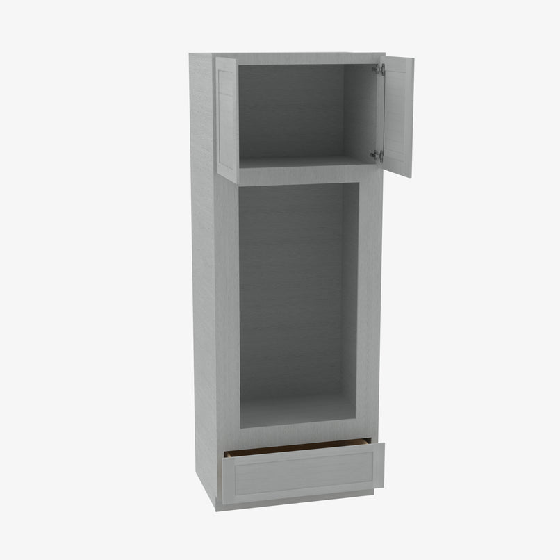 AN-OM3390B Double Door 33 Inch Tall Double Oven / Oven Microwave Cabinet | Nova Light Grey Shaker - image 2