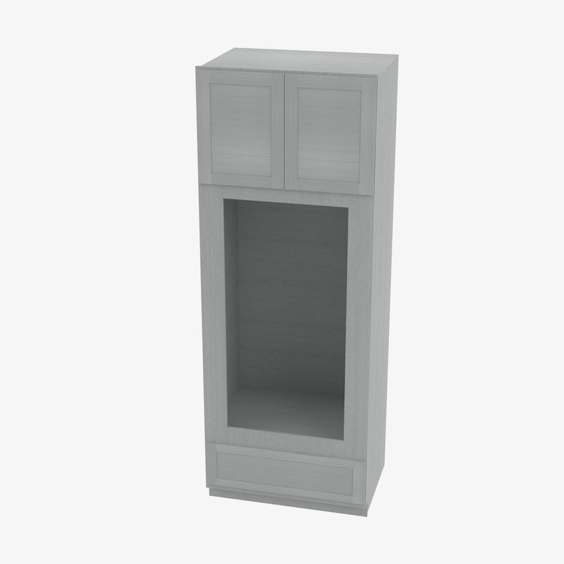 AN-OM3384B Double Door 33 Inch Tall Double Oven / Oven Microwave Cabinet | Nova Light Grey Shaker - image 4