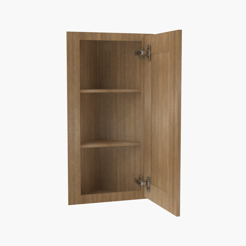 AR-AW42 Single Door Cabinets 42 Inch Wall Angle Corner Cabinet | Woodland Brown Shaker - image 1