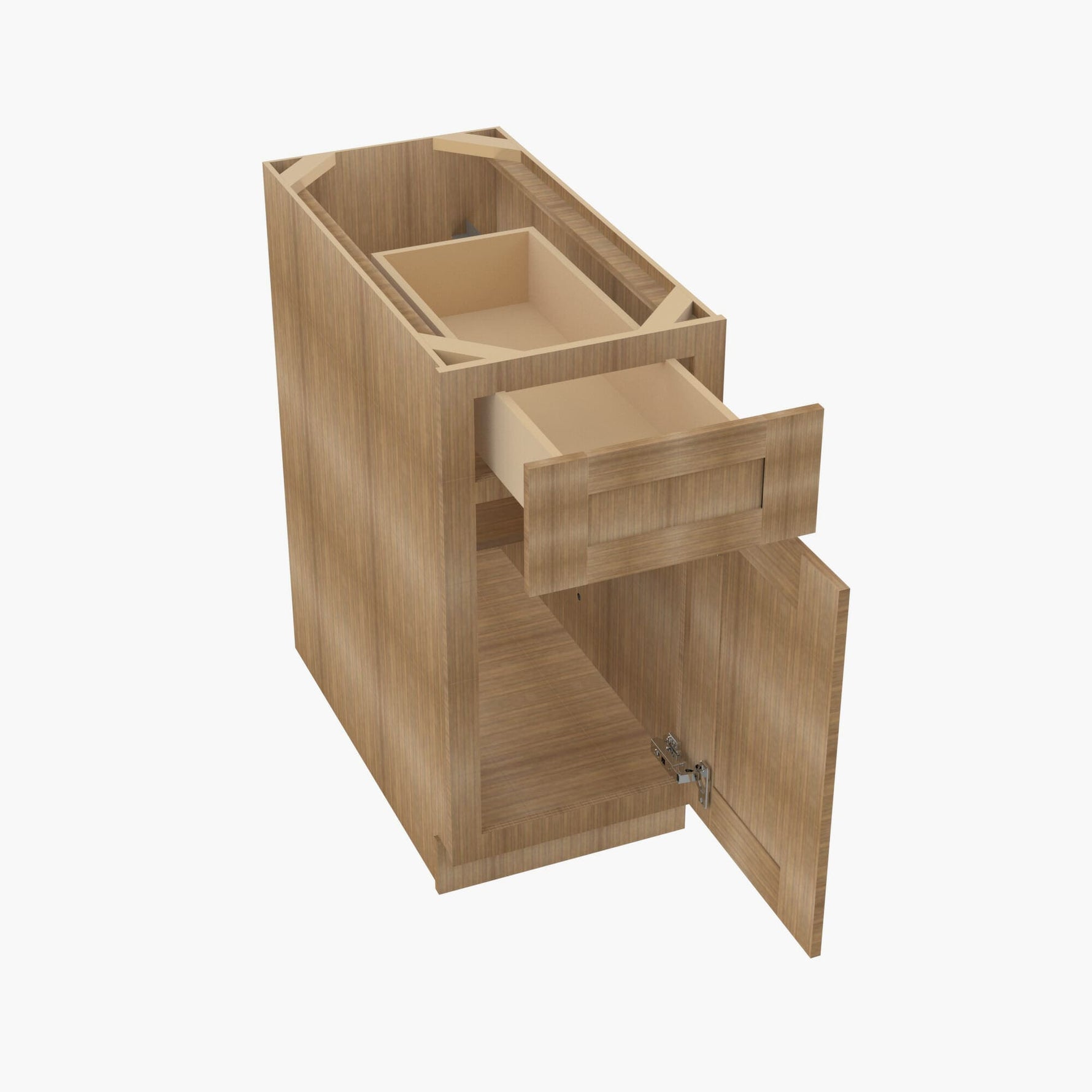 AR-B18 Single Door Cabinets 18 Inch Base Cabinet | Woodland Brown Shaker - image 3