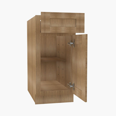 AR-B12 Single Door Cabinets 12 Inch Base Cabinet | Woodland Brown Shaker - image 1