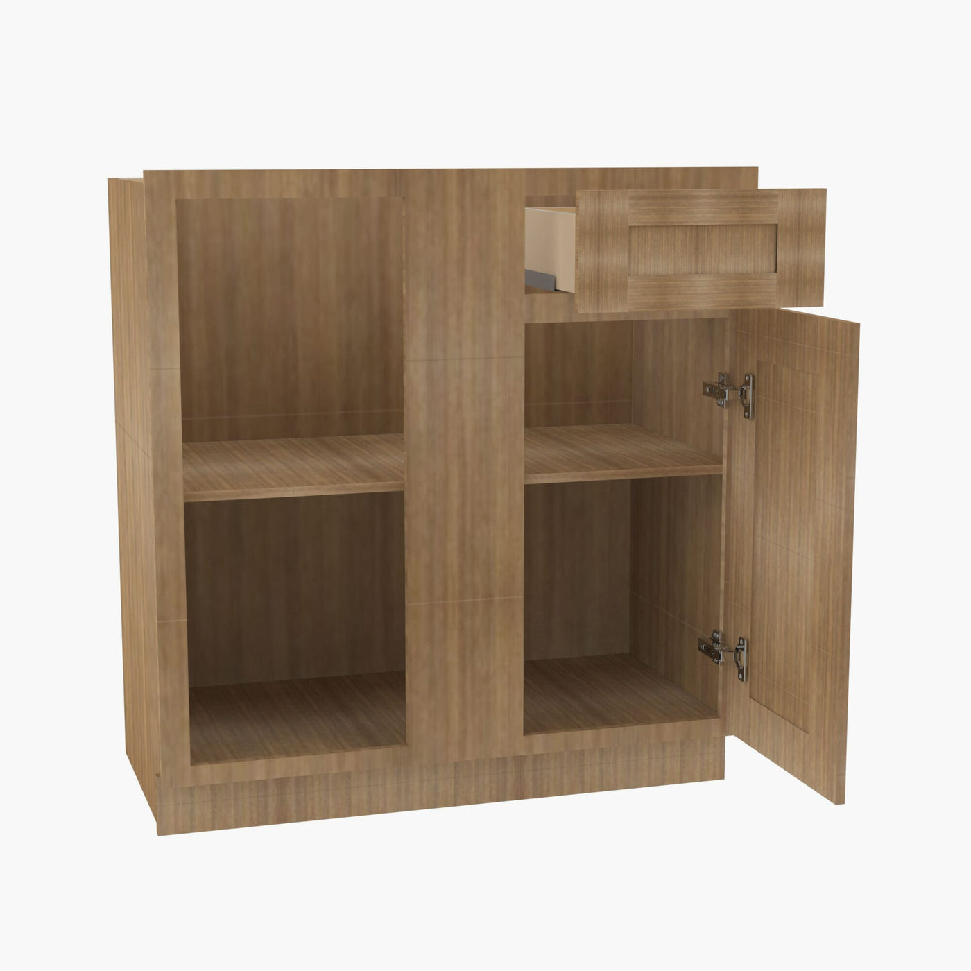 AR-BBLC39/42-36W Double Door 36 Inch Base Blind Corner Cabinets Cabinet | Woodland Brown Shaker