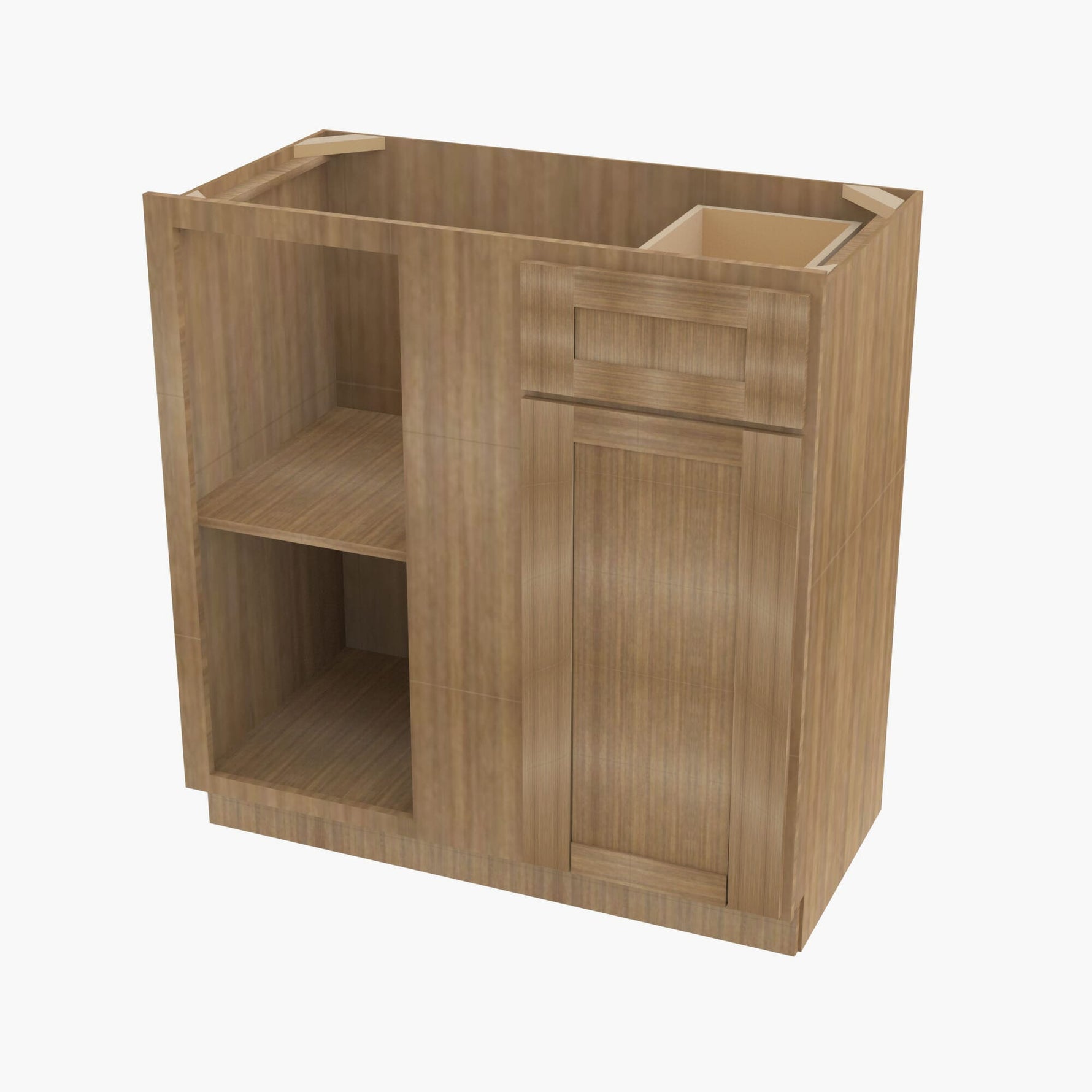 AR-BBLC39/42-36W Double Door 36 Inch Base Blind Corner Cabinets Cabinet | Woodland Brown Shaker - image 4