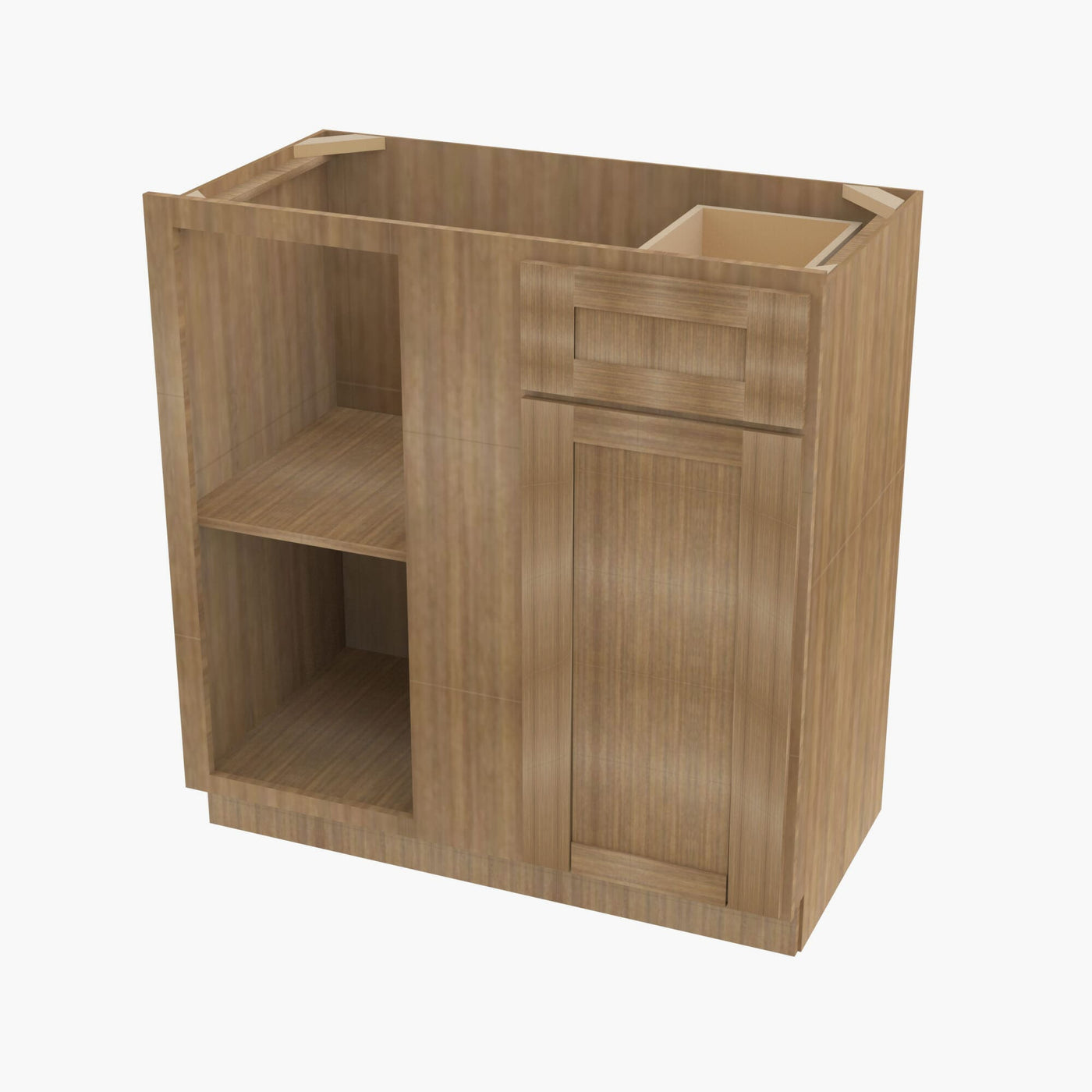 AR-BBLC45/48-42W Double Door 42 Inch Base Blind Corner Cabinets Cabinet | Woodland Brown Shaker