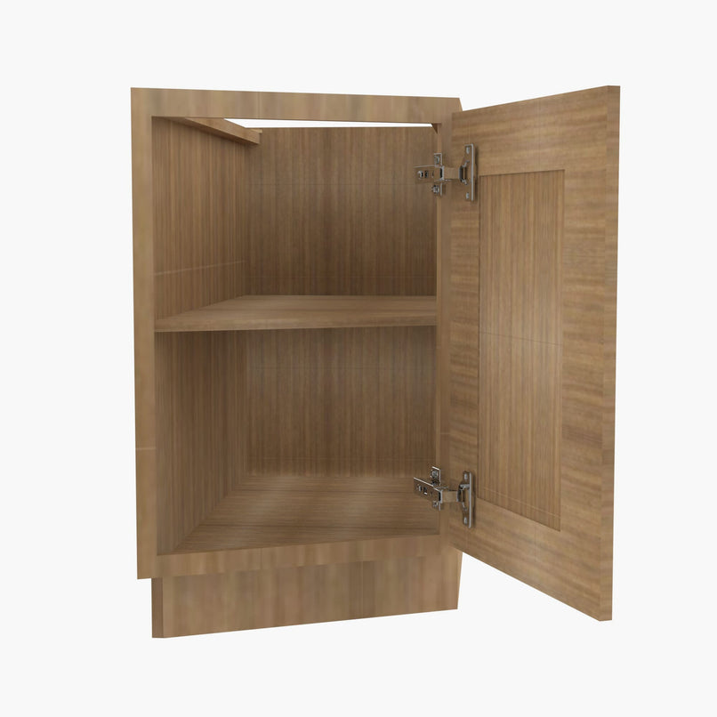 AR-BTC12R Single Door Cabinets 12 Inch Base Base Transitional Cabinet Right | Woodland Brown Shaker - image 2