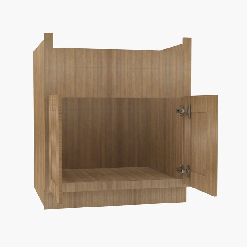 AR-FSB33B 33 Inch Farmhouse Sink Base Cabinet | Woodland Brown Shaker - image 3
