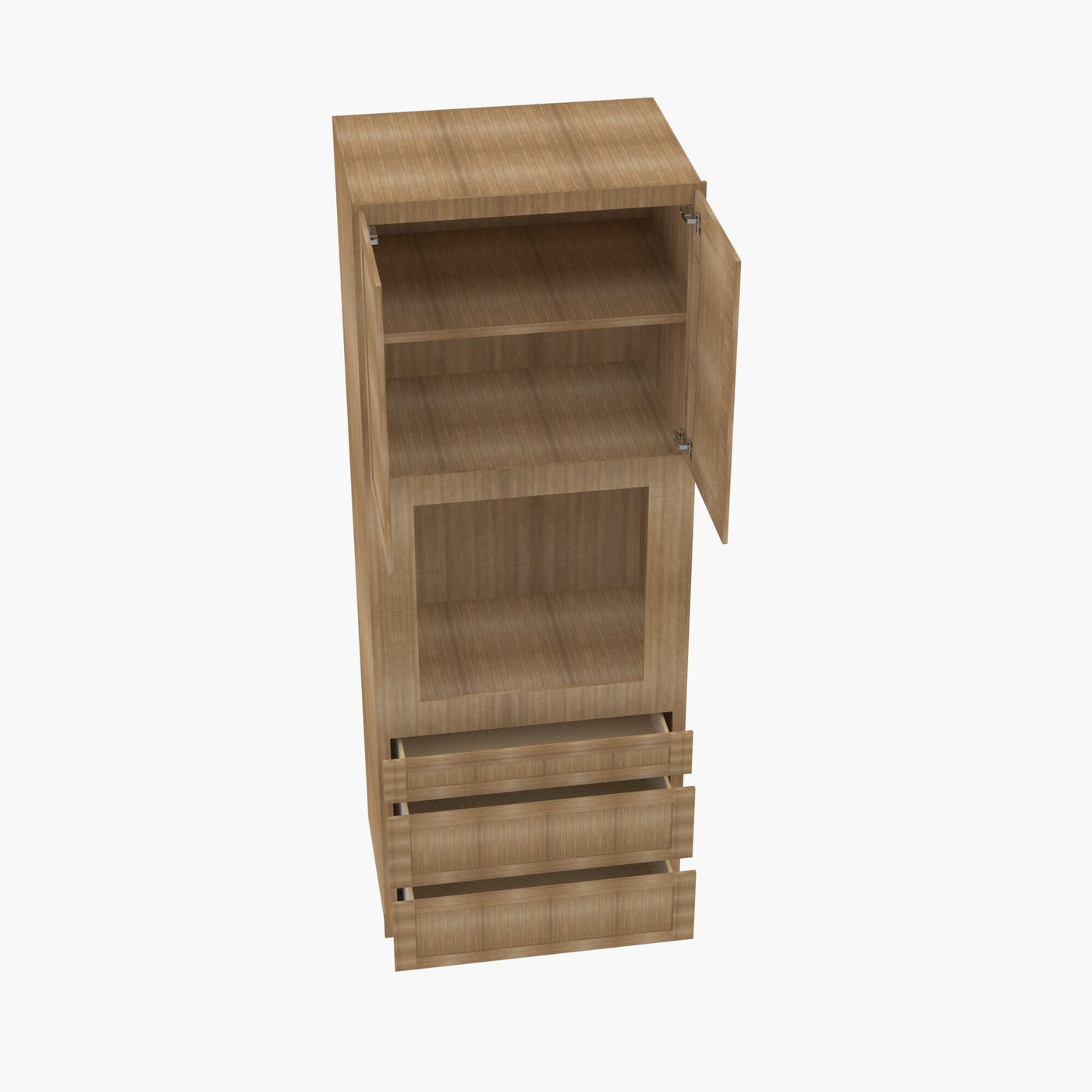 AR-OC3384B Double Door 33 Inch Tall Oven Cabinet | Woodland Brown Shaker