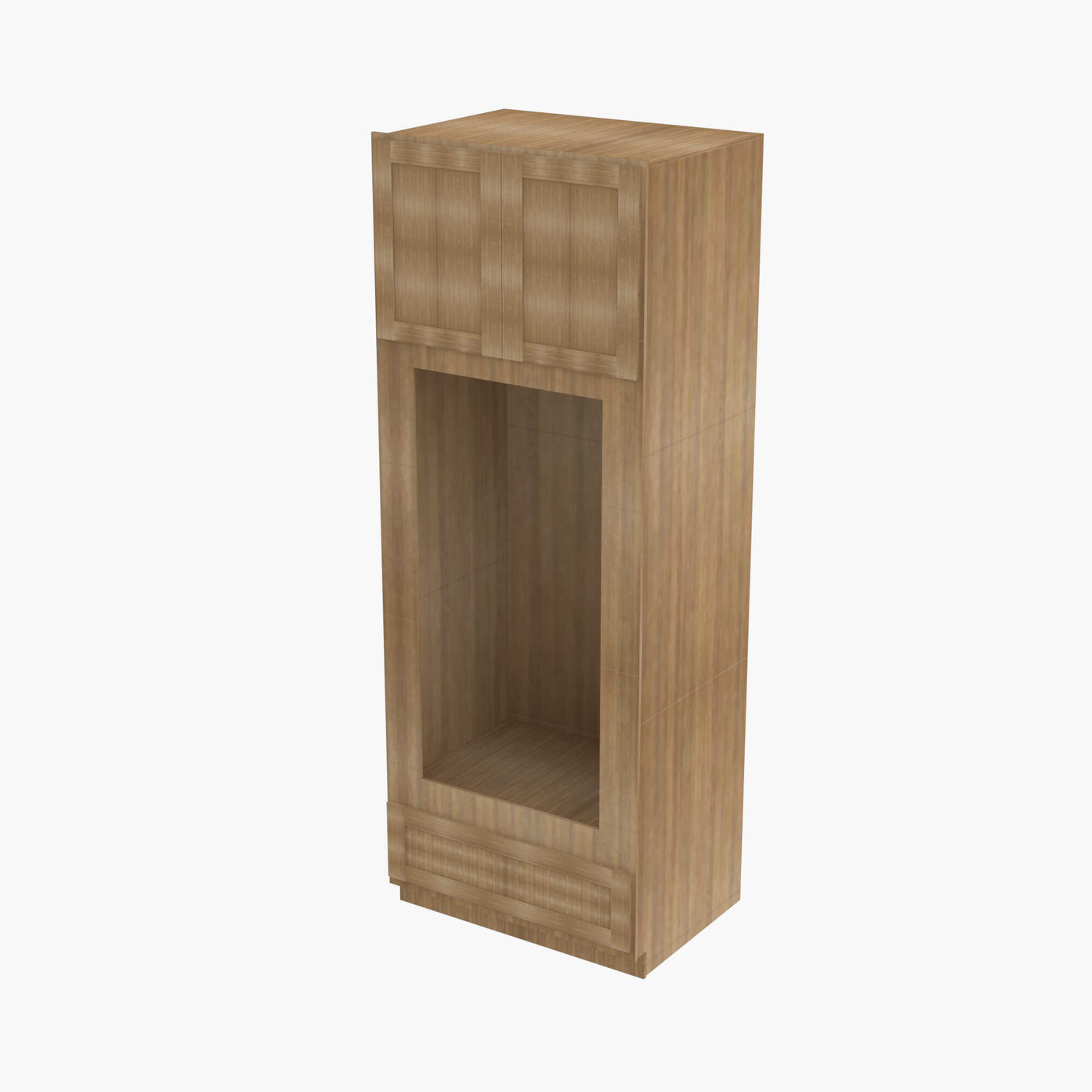AR-OM3384B Double Door 33 Inch Tall Double Oven / Oven Microwave Cabinet | Woodland Brown Shaker