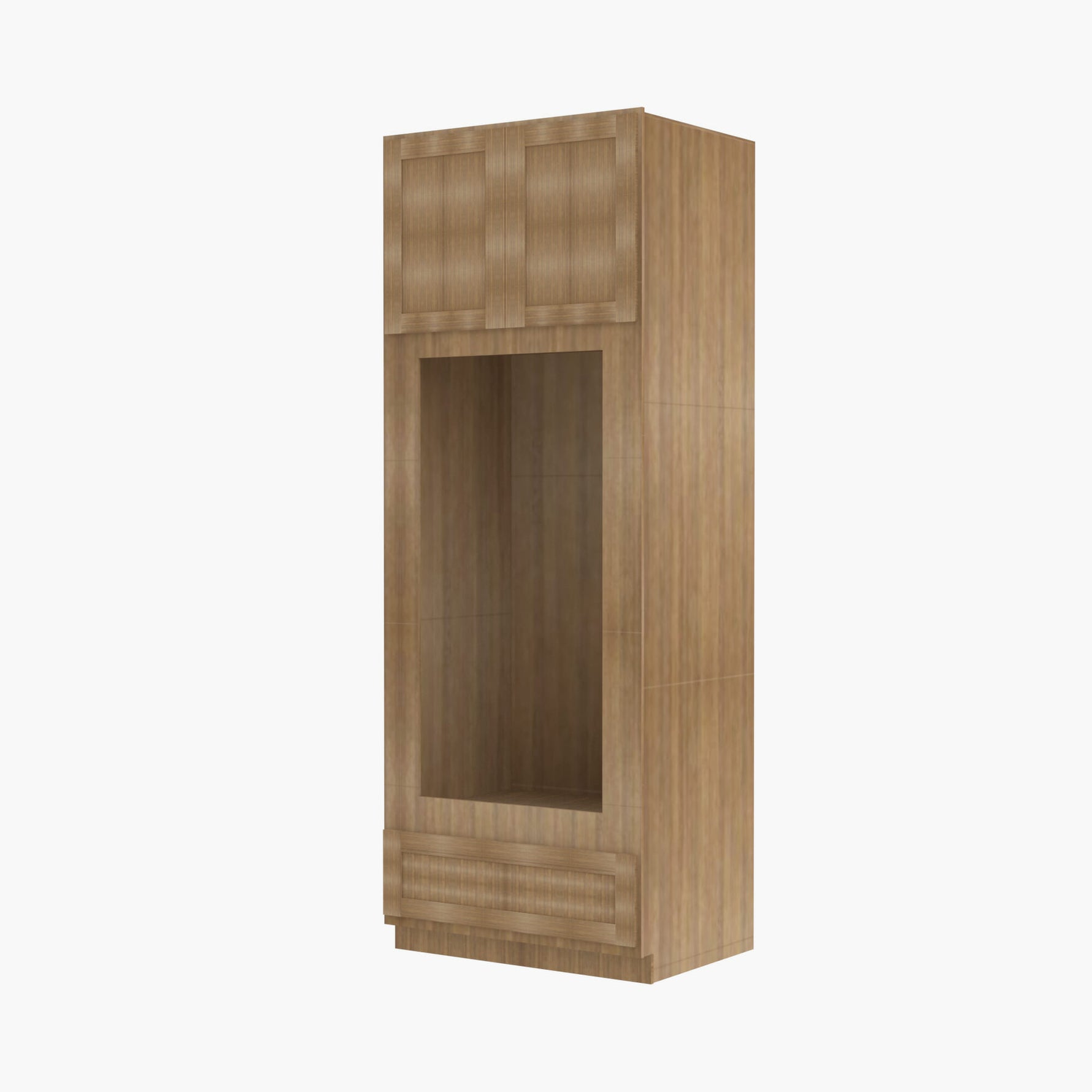 AR-OM3396B Double Door 33 Inch Tall Double Oven / Oven Microwave Cabinet | Woodland Brown Shaker - image 3