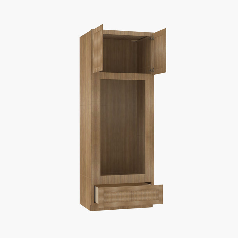 AH-OM3396B Double Door 33 Inch Tall Double Oven / Oven Microwave Cabinet | Homestead OAK Shaker - image 4