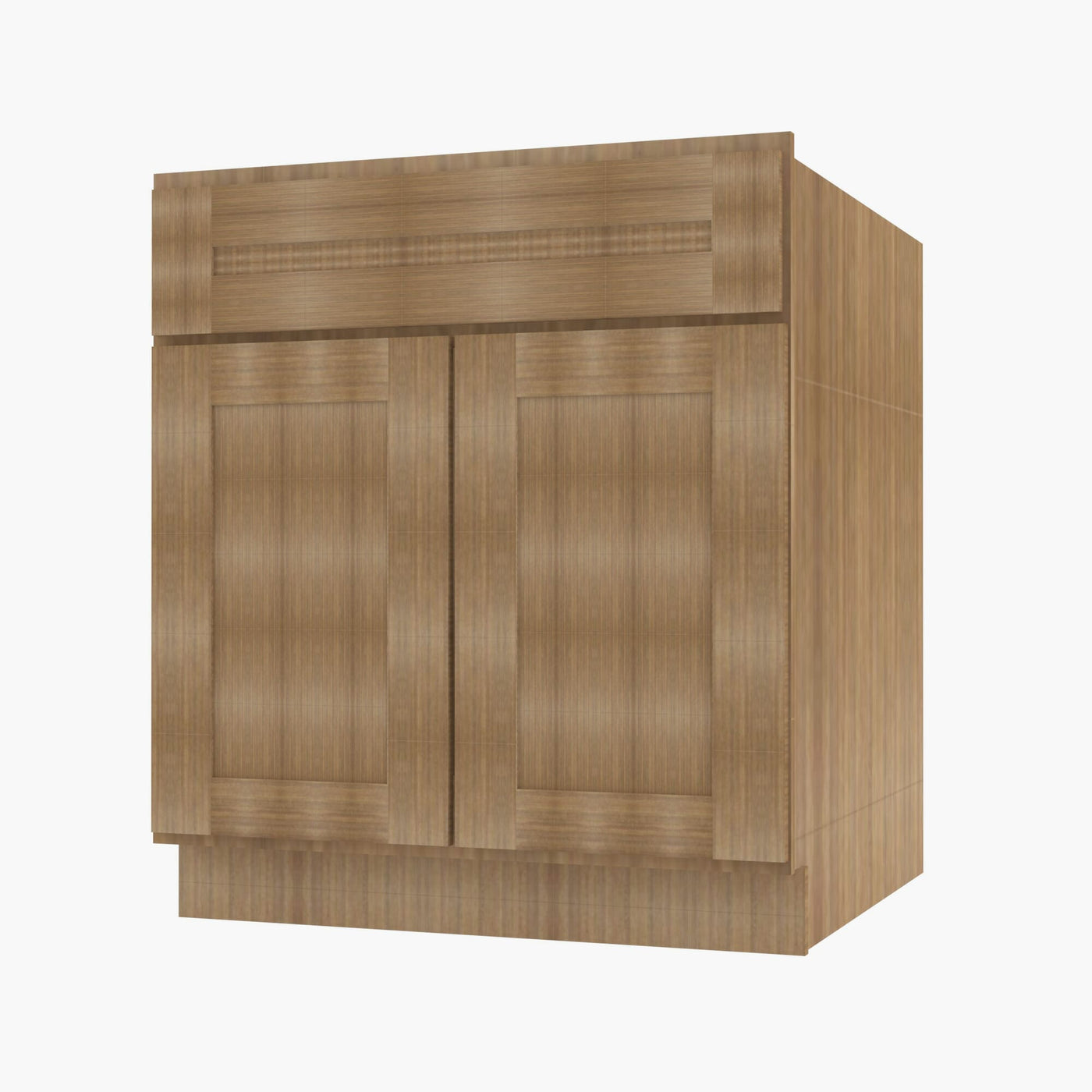 AR-SB27B Double Door 27 Inch Sink Base Cabinet | Woodland Brown Shaker