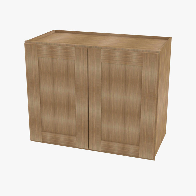AR-W3336B Double Door 33 Inch Wall Cabinet | Woodland Brown Shaker - image 3
