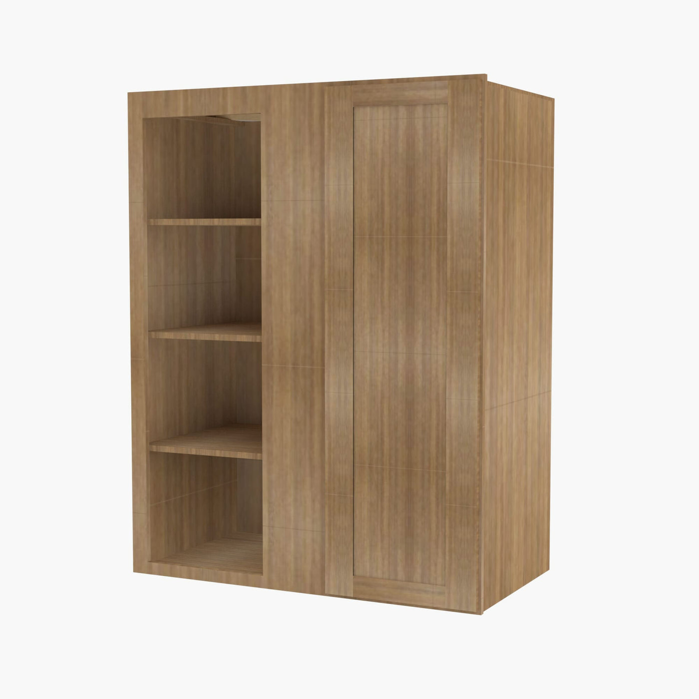 AR-WBLC30/33-3030 Single Door Cabinets 30 Inch Wall Blind Corner Cabinet | Woodland Brown Shaker