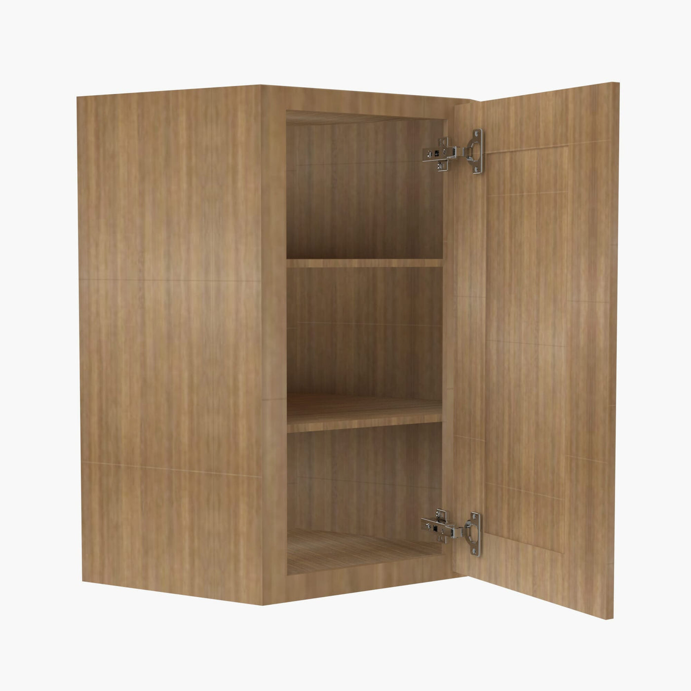 AR-WDC274215 Single Door Cabinets 27 Inch Wall Diagonal Corner Cabinet | Woodland Brown Shaker
