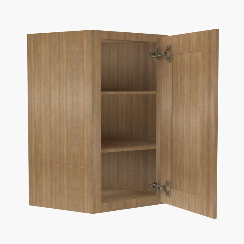 AR-WDC274215 Single Door Cabinets 27 Inch Wall Diagonal Corner Cabinet | Woodland Brown Shaker - image 4