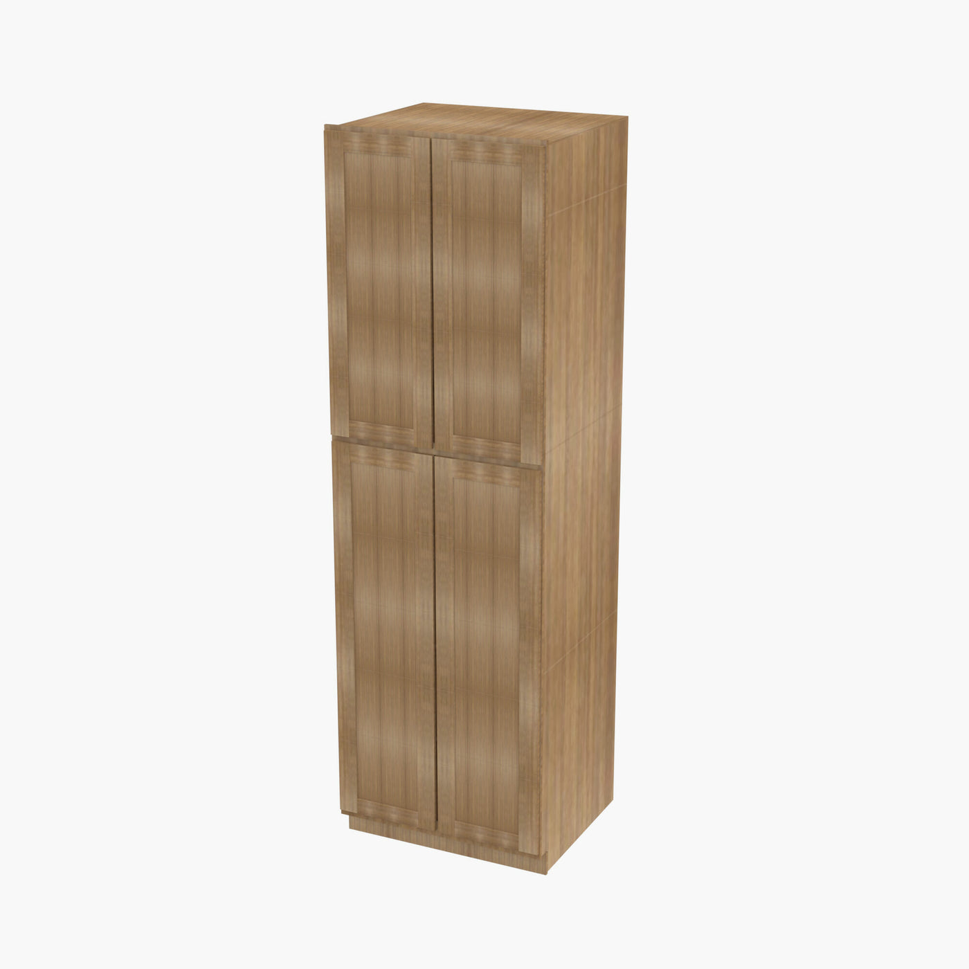 AR-WP3084B Four Door 30 Inch Tall Wall Pantry Cabinet with Butt Doors | Woodland Brown Shaker