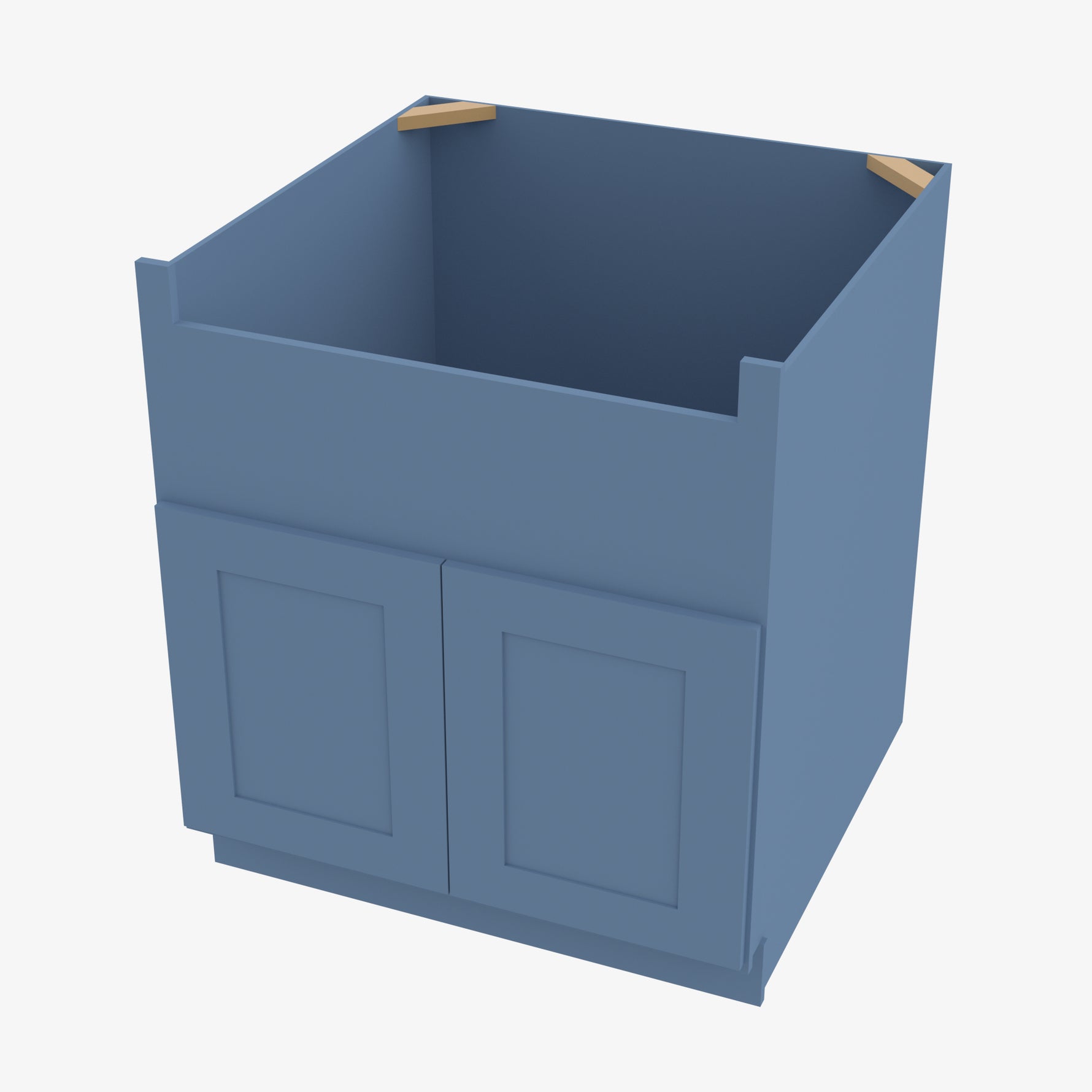 AX-FSB36B Double Door 36 Inch Farmhouse Sink Base Cabinet | Xterra Blue Shaker - image 3