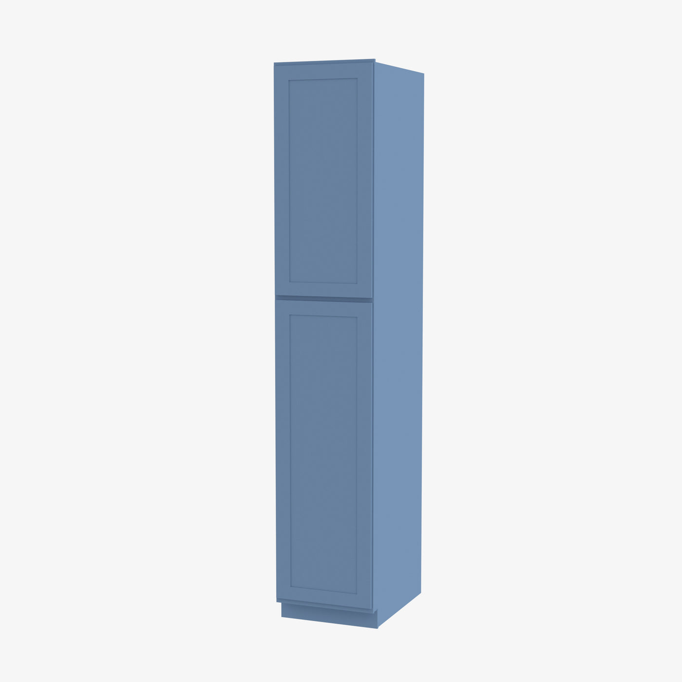AX-WP1584 Double Door 15 Inch Tall Wall Pantry Cabinet | Xterra Blue Shaker