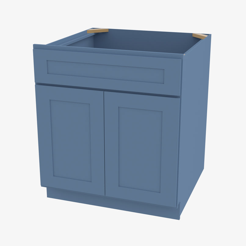 AX-S3621B-34-1/2 Double Door 36 Inch Sink Base Vanity | Xterra Blue Shaker - image 3