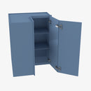 AX-WSQ2442 24 Inch Easy Reach Wall Corner Cabinet | XTerra Blue Shaker - image 1
