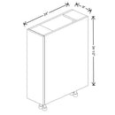 Fabuwood Illume Catalina Bianco Matte 09" W x 34 1/2" H x 24" D Full Height Single Door Base Cabinet - image 1