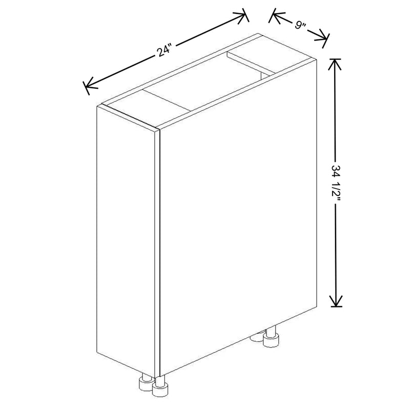 Fabuwood Illume Tuscany Olmo 3 09" W x 34 1/2" H x 24" D Full Height Single Door Base Cabinet - image 1