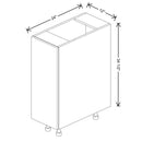 Fabuwood Illume Catalina Bianco Matte 12" W x 34 1/2" H x 24" D Full Height Single Door Base Cabinet - image 1