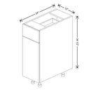 Fabuwood Illume Tuscany Muratti 1 12" W x 34 1/2" H x 24" D Single Door Base Cabinet - image 1