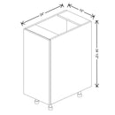 Fabuwood Illume Catalina Bianco Gloss 15" W X 34 1/2" H X 24" D Full Height Single Door Base Cabinet - image 1