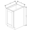 Fabuwood Allure Galaxy Frost 18" W X 34 1/2" H X 24" D Full Height Single Door Base Cabinet - NO FINISH - image 1