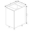 Fabuwood Illume Catalina Como Ash 2 18" W x 34 1/2" H x 24" D Full Height Single Door Base Cabinet - image 1