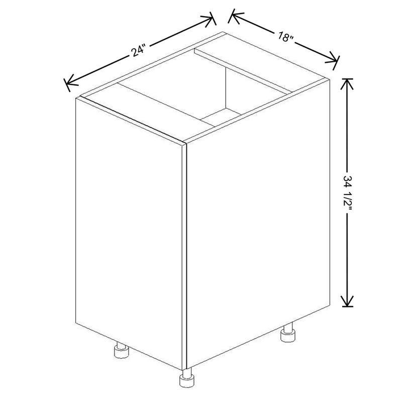 Fabuwood Illume Catalina Olmo 3 18" W x 34 1/2" H x 24" D Full Height Single Door Base Cabinet - image 1