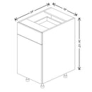 Fabuwood Illume Catalina Muratti 4 18" W x 34 1/2" H x 24" D Single Door Base Cabinet - image 1