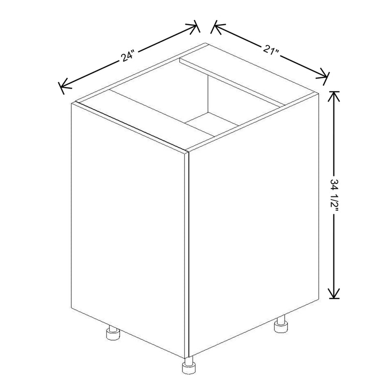 Fabuwood Illume Catalina Como Ash 2 21" W x 34 1/2" H x 24" D Full Height Single Door Base Cabinet - image 1