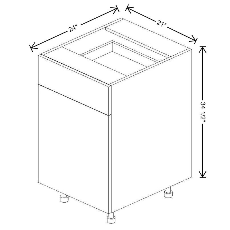 Fabuwood Illume Tuscany Nocce 3 21" W x 34 1/2" H x 24" D Single Door Base Cabinet - image 1