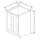 Fabuwood Allure Galaxy Cobblestone 24" W X 34 1/2" H X 24" D Full Height Double Door Base Cabinet - NO FINISH - image 1