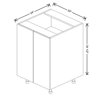 Fabuwood Illume Catalina Grigio Gloss 24" W X 34 1/2" H X 24" D Full Height Double Door Base Cabinet - image 1