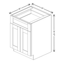 Fabuwood Allure Galaxy Mocha 24" W X 34 1/2" H X 24" D Double Door Base Cabinet - BOTH SIDE (BS) - image 1