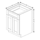 Fabuwood Allure Galaxy Frost 24" W X 34 1/2" H X 24" D Double Door Base Cabinet - RIGHT SIDE (R) - image 1