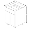 Fabuwood Illume Tuscany Muratti 4 24" W x 34 1/2" H x 24" D Double Door Base Cabinet - image 1