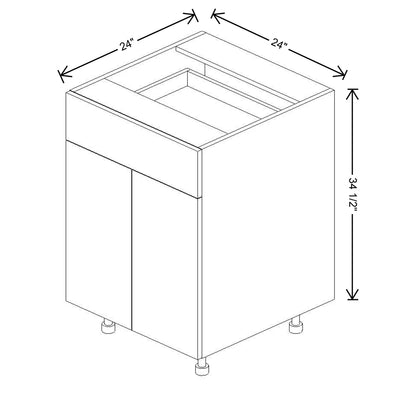 Fabuwood Illume Catalina Muratti 1 24" W X 34 1/2" H X 24" D Double Door Base Cabinet - image 1