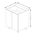Fabuwood Illume Catalina Carbone Matte 27" W x 34 1/2" H x 24" D Full Height Double Door Base Cabinet - image 1