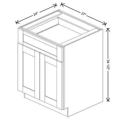Fabuwood Allure Galaxy Mocha 27" W X 34 1/2" H X 24" D Double Door Base Cabinet - LEFT SIDE (LS) - image 1