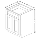 Fabuwood Allure Galaxy Mocha 27" W X 34 1/2" H X 24" D Double Door Base Cabinet - BOTH SIDE (BS) - image 1