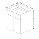 Fabuwood Illume Catalina Carbone Matte 27" W x 34 1/2" H x 24" D Double Door Base Cabinet - image 1