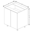 Fabuwood Illume Catalina Olmo 3 30" W x 34 1/2" H x 24" D Full Height Double Door Base Cabinet - image 1