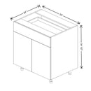 Fabuwood Illume Catalina Carbone Matte 33" W x 34 1/2" H x 24" D Double Door Base Cabinet - image 1