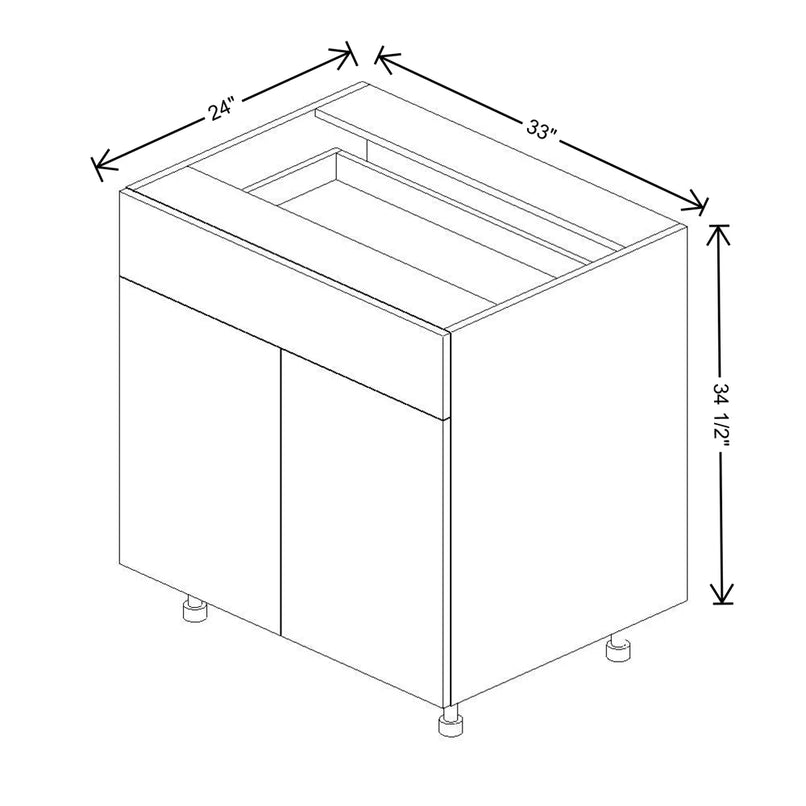 Fabuwood Illume Tuscany Nocce 3 33" W x 34 1/2" H x 24" D Double Door Base Cabinet - image 1