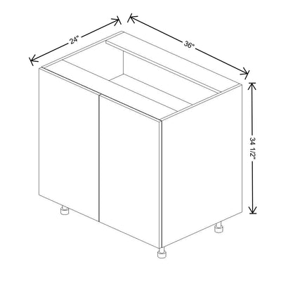 Fabuwood Illume Tuscany Olmo 3 36" W x 34 1/2" H x 24" D Full Height Double Door Base Cabinet - image 1